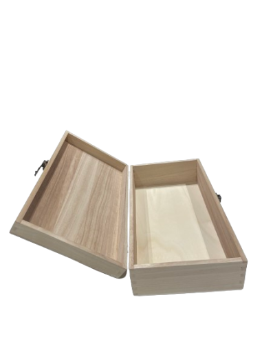 WOODEN BOX 2 BOTTLES
