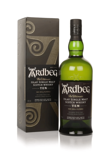 ARDBEG 10 YEARS OLD ISLAY SINGLE MALT SCOTCH WHISKY