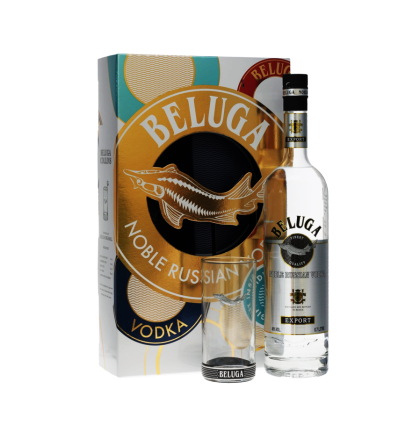 BELUGA NOBLE VODKA WITH ROCK GLASS 700ML