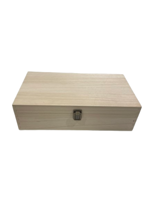 WOODEN BOX 2 BOTTLES